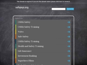 Скриншот главной страницы сайта safepays.org